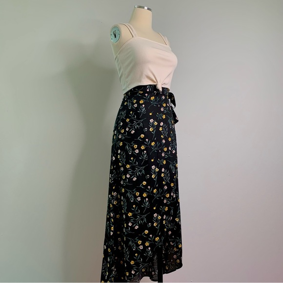 H&M Floral Wrap High-Low Midi Skirt - Picture 10 of 13